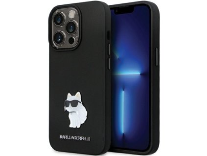 43137 karl lagerfeld silikonovy kryt na iphone 14 pro max klhcp14xsmhcnpk choupette s kovovym odznakom