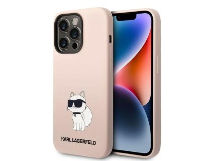 45852 karl lagerfeld silikonovy kryt na iphone 14 pro max klhcp14xsnchbcp ruzova choupette