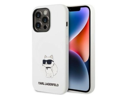 45846 karl lagerfeld silikonovy kryt na iphone 14 pro max klhcp14xsnchbch biela choupette