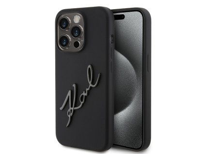 45870 karl lagerfeld silikonovy kryt na iphone 15 pro klhcp15lsksbmck karl script