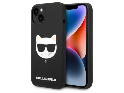 43044 karl lagerfeld silikonovy kryt s magsafe na iphone 14 plus klhmp14mslchbk choupette hlava cierny