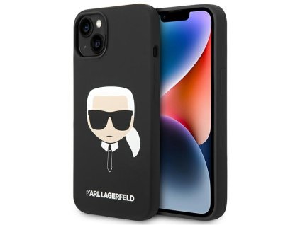 43047 karl lagerfeld silikonovy kryt s magsafe na iphone 14 plus klhmp14mslkhbk karlova hlava cierny