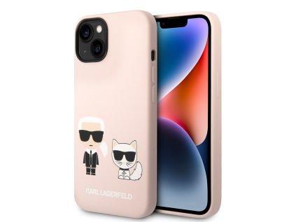 43065 karl lagerfeld silikonovy kryt s magsafe na iphone 14 plus klhmp14msskci svetloruzovy karl choupette