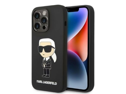 43074 karl lagerfeld silikonovy kryt s magsafe na iphone 14 pro klhmp14lsnikbck ikonik cierny