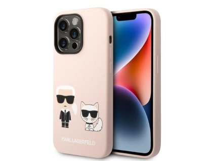 42963 karl lagerfeld silikonovy kryt s magsafe na iphone 14 pro max klhmp14xsskci svetloruzovy karl choupette