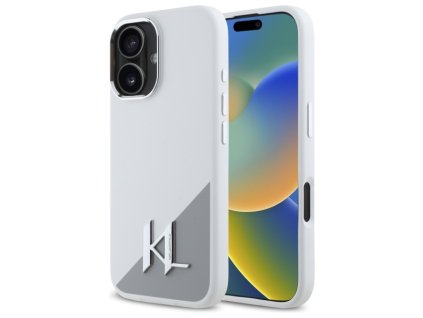 42642 karl lagerfeld silikonovy obal klhmp16sscmkmpch iphone 16 biele tienovane kovove inicialy