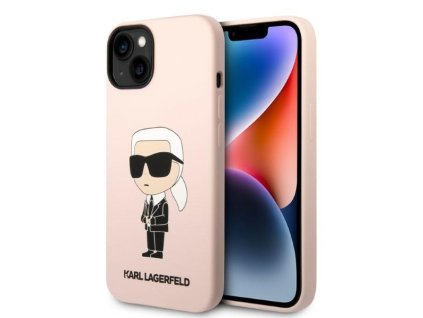 42444 karl lagerfeld silikonovy obal magsafe klhmp14ssnikbcp iphone 14 ruzovy ikonik