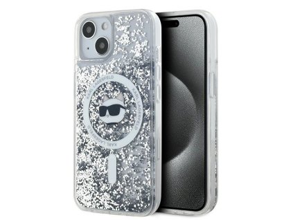 44073 karl lagerfeld trblietavy kryt s tekutinou a magsafe na iphone 14 klhmp14slgchsgh cira choupette hlava