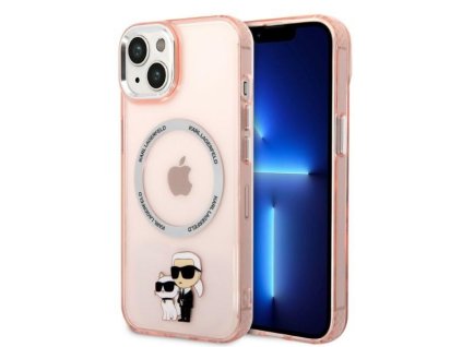 42432 karl lagerfeld tvrdy obal magsafe klhmp14shnkcip iphone 14 ruzovy ikonik karl choupette