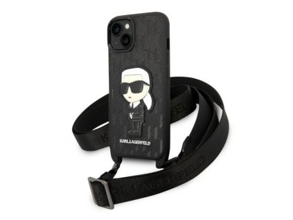 42582 karl lagerfeld tvrdy obal monogram klhcp14sstkmk iphone 14 ikonik patch