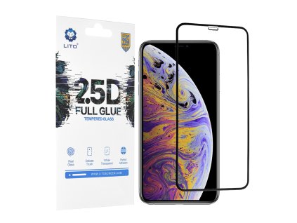 37351 lito 2 5d fullglue glass tvrdene sklo s plnym lepidlom pre iphone xs max 11 pro max cierne
