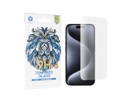 17989 lito 2 5d klasicke tvrdene sklo iphone 15 pro transparentna