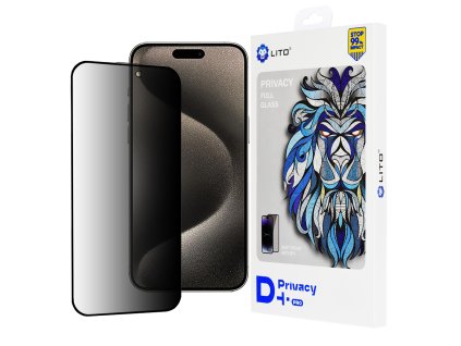 50652 1 lito d pro privacy tvrdene sklo pre iphone 15 pro max cierne s ochranou sukromia