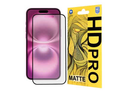 57147 lito tvrdene sklo hd pro matte pre iphone 16 plus cierne