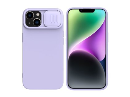 29551 nillkin camshield silky magsafe silicone kryt pre iphone 15 plus misty fialova