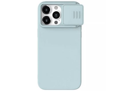 29587 nillkin camshield silky magsafe silicone kryt pre iphone 15 pro max haze modra