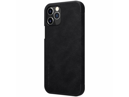 31843 nillkin qin kozene otvaracie puzdro pre iphone 12 pro max cierne