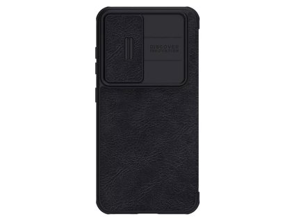 37687 nillkin qin leather pro case otvaraci kryt pre samsung galaxy s23 plus cierny