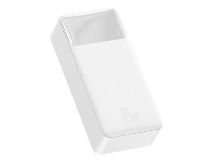 40091 power banka bipow ppbd050202 digitalny displej 2xusb usb c micro usb 30000mah 15w kabel micro usb 0 25m biela