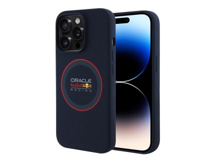 43953 6 red bull racing silikonovy kryt s magsafe a cervenym kruzkom na iphone 14 pro rbhmp14l24siilvr tmavomodry
