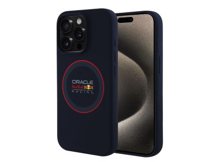 43962 6 red bull racing silikonovy kryt s magsafe a cervenym kruzkom na iphone 15 pro max rbhmp15x24siilvr tmavomodry