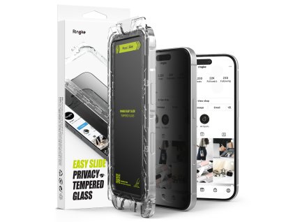 51138 ringke easy slide tempered glass 2 ks tvrdene sklo pre iphone 16 iphone 15 s ochranou sukromia