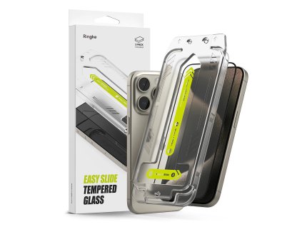 51069 ringke easy slide tempered glass 2 ks tvrdene sklo pre iphone 16 pro cire