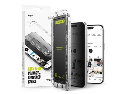 51027 ringke easy slide tempered glass 2 ks tvrdene sklo pre iphone 16 pro max s ochranou sukromia