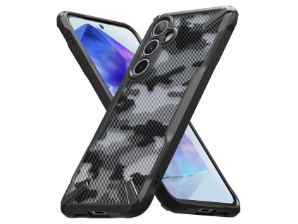 37777 ringke fusion x design ochranny kryt pre samsung galaxy a55 5g camouflage cierny