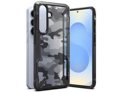 53967 ringke fusion x design kryt pre samsung galaxy s25 plus camo cierny