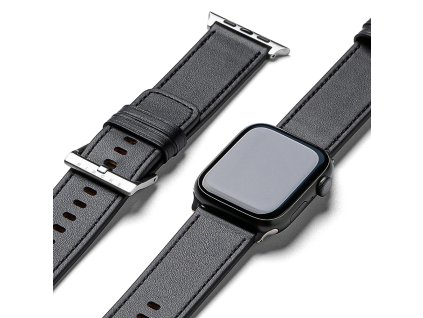 47901 ringke leather one basic bold kozeny remienok pre apple watch 1 2 3 4 5 6 7 8 9 10 se se 2 ultra ultra 2 42 44 45 46 49mm cierny