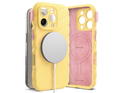 51996 ringke macaron silicone magsafe puzdro pre iphone 16 pro zlte