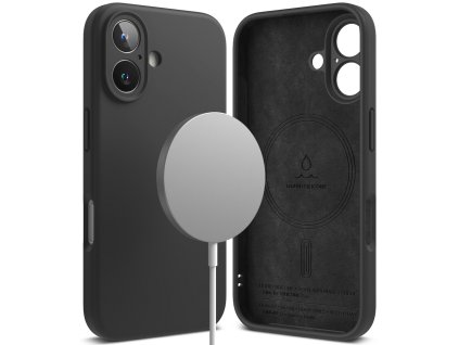 51132 ringke silicone magnetic magsafe puzdro pre iphone 16 cierne