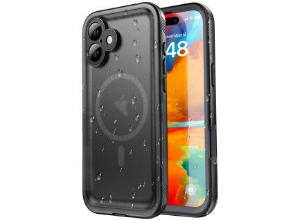 156388 shellbox waterproof ip68 case vodotesny obal pre iphone 16 cierny