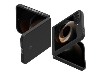 37303 spigen air skin ochranne puzdro pre samsung galaxy z flip6 aramidova cierna