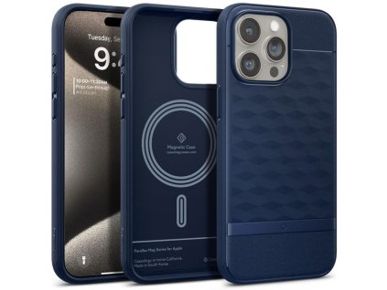 21915 spigen caseology parallax magsafe obal na iphone 15 pro max polnocne modra