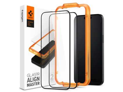 22128 spigen glas tr align master 2 balenia ochranne sklo na iphone 15 pro cierna