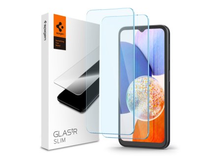 17470 spigen glas tr slim 2 balenia ochranne sklo na samsung galaxy a14 4g a14 5g priehladne