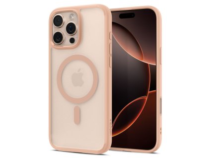 57672 spigen kryt ultra hybrid t s magsafe pre iphone 16 pro matna ruzovo titanova