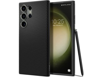 14584 spigen liquid air ochranny kryt na samsung galaxy s23 ultra matna cierna