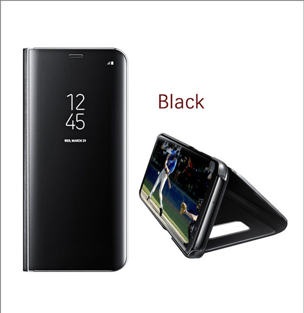Levně Bomba Zrcadlový silikonový otevírací obal pro Samsung - černý Model: Galaxy A12