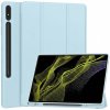 32065 5 techsuit flex trifold ochranne puzdro s drziakom na pero samsung galaxy tab s8 ultra sky modra