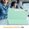 32101 3 techsuit flex trifold ochranne puzdro s drziakom na pero samsung galaxy tab s9 plus zelena