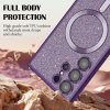 56679 1 techsuit kryt luxury glitter s magsafe pre iphone 13 pro max tmavo fialovy