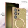 56679 2 techsuit kryt luxury glitter s magsafe pre iphone 13 pro max tmavo fialovy