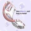 56679 4 techsuit kryt luxury glitter s magsafe pre iphone 13 pro max tmavo fialovy