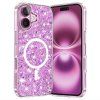 56904 7 techsuit kryt sparkly glitter s magsafe pre iphone 16 plus magenta