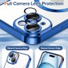 50013 3 techsuit luxury crystal magsafe puzdro pre iphone 15 tmavomodre deep blue