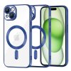 50055 techsuit luxury crystal magsafe puzdro pre iphone 15 plus tmavomodre deep blue