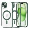 50064 techsuit luxury crystal magsafe puzdro pre iphone 15 plus tmavozelene deep green